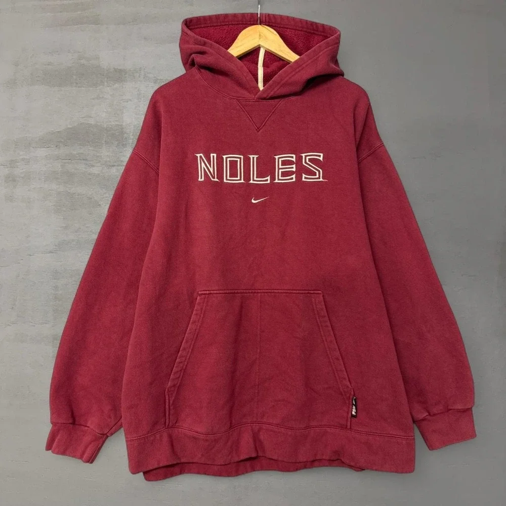 Vintage‎ Nike Florida State FSU Noles Hoodie Center Swoosh Embroidered XXL